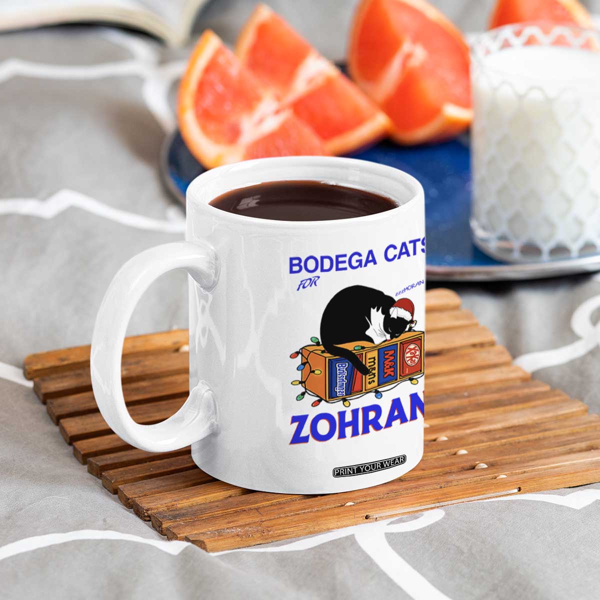 Bodega Cats of New York Coffee Mug Funny Cat NYC Christmas - Print Your Wear