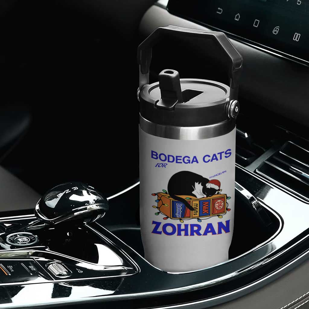 Bodega Cats of New York Flip Straw Tumbler Funny Cat NYC Christmas - Print Your Wear