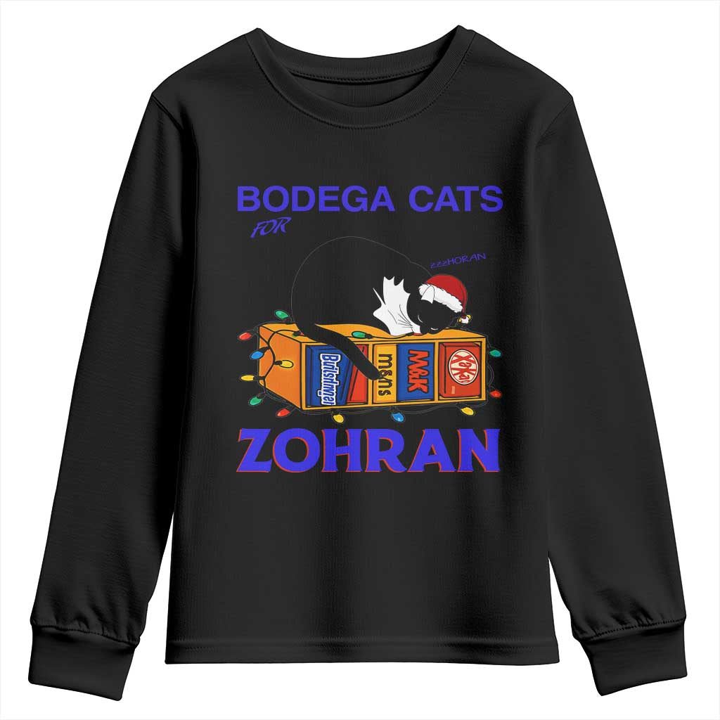Bodega Cats of New York Youth Sweatshirt Funny Cat NYC Christmas TS14 Black Print Your Wear