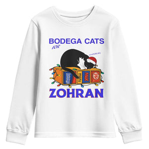 Bodega Cats of New York Youth Sweatshirt Funny Cat NYC Christmas TS14 White Print Your Wear