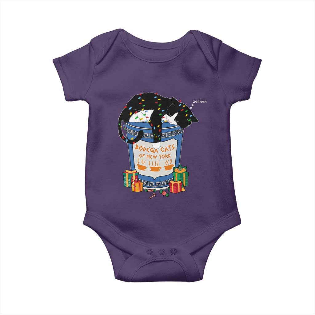 Bodega Cats of New York Baby Onesie Funny Democrat Christmas TS14 Purple Print Your Wear