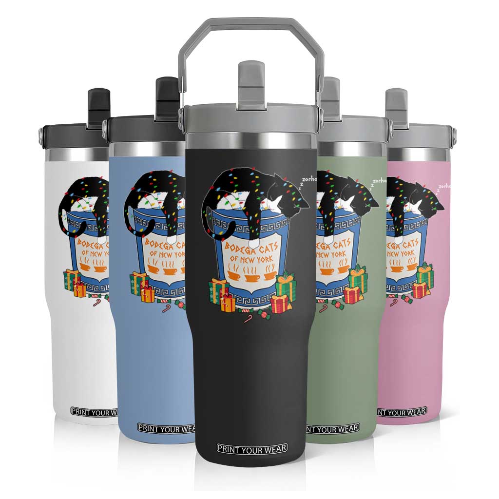 Bodega Cats of New York Flip Straw Tumbler Funny Democrat Christmas TS14 Print Your Wear