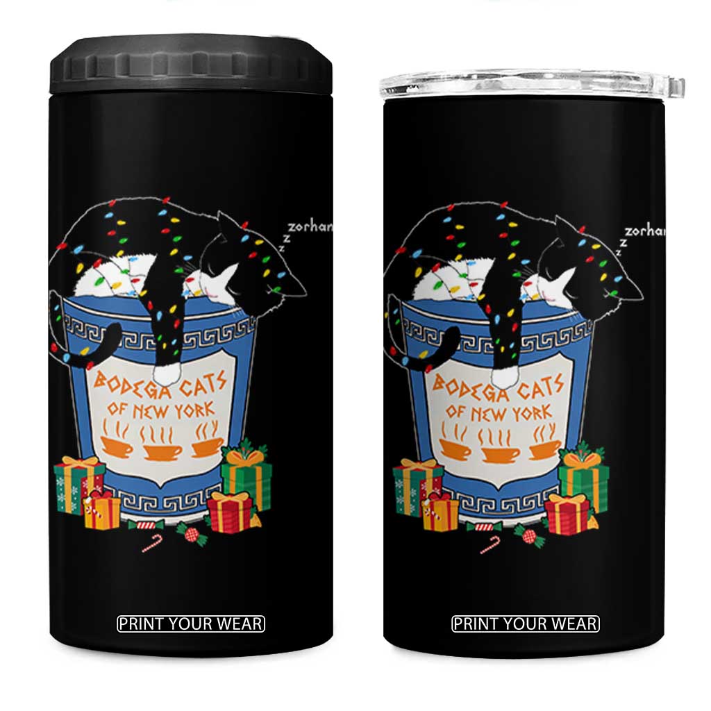 Bodega Cats of New York 4 in 1 Can Cooler Tumbler Funny Democrat Christmas TS14 One Size: 16 oz Black Print Your Wear
