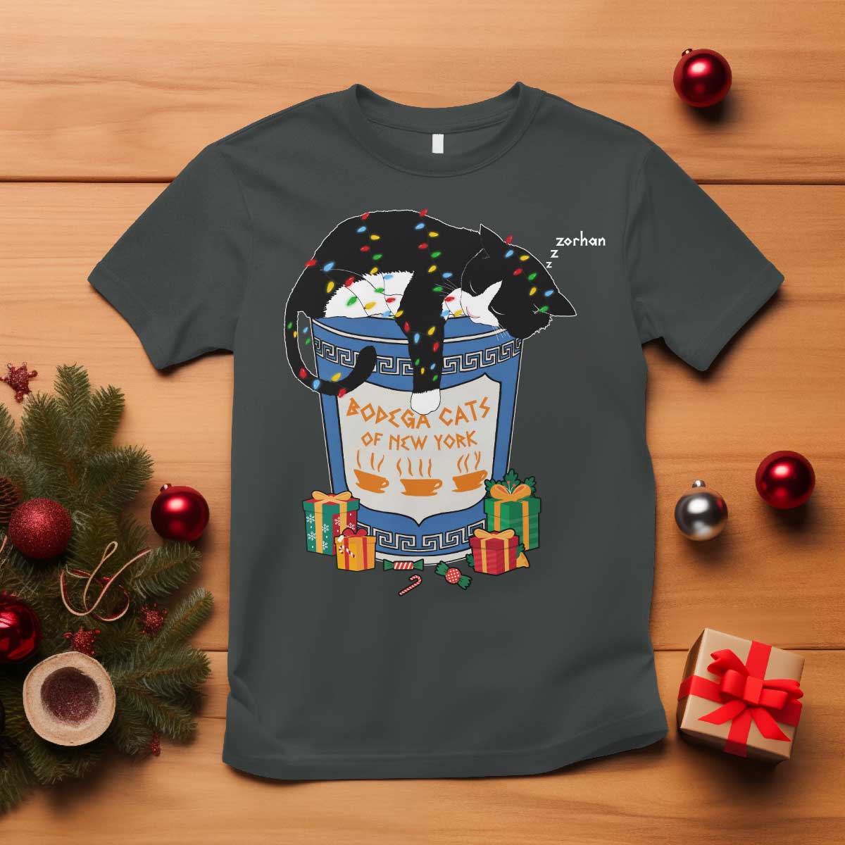Bodega Cats of New York T Shirt Funny Democrat Christmas - Print Your Wear