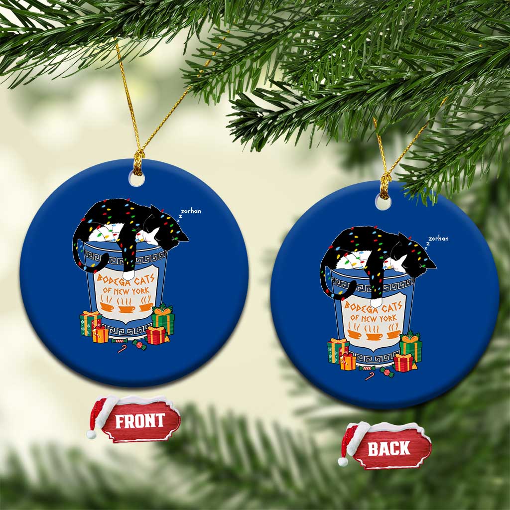 Bodega Cats of New York Ceramic Ornament Funny Democrat Christmas TS14 1pc Blue Print Your Wear
