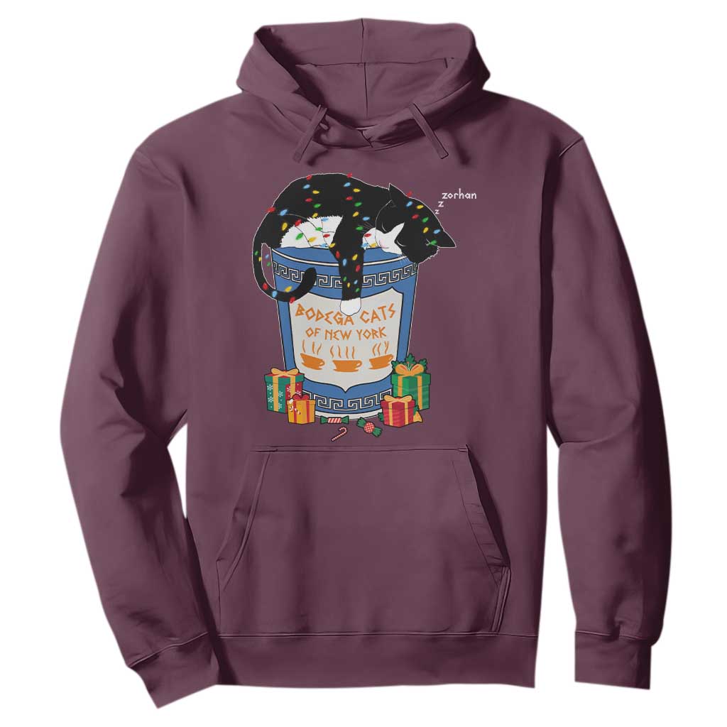Bodega Cats of New York Hoodie Funny Democrat Christmas TS14 Maroon Print Your Wear