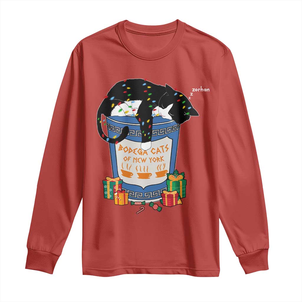 Bodega Cats of New York Long Sleeve Shirt Funny Democrat Christmas TS14 Red Print Your Wear