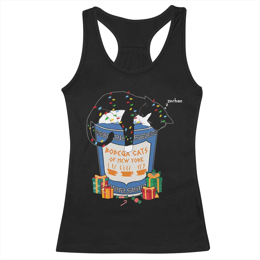 Bodega Cats of New York Racerback Tank Top Funny Democrat Christmas TS14 Black Print Your Wear