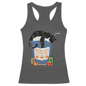 Bodega Cats of New York Racerback Tank Top Funny Democrat Christmas TS14 Dark Heather Print Your Wear