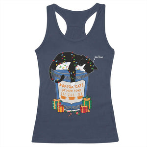 Bodega Cats of New York Racerback Tank Top Funny Democrat Christmas TS14 Navy Print Your Wear