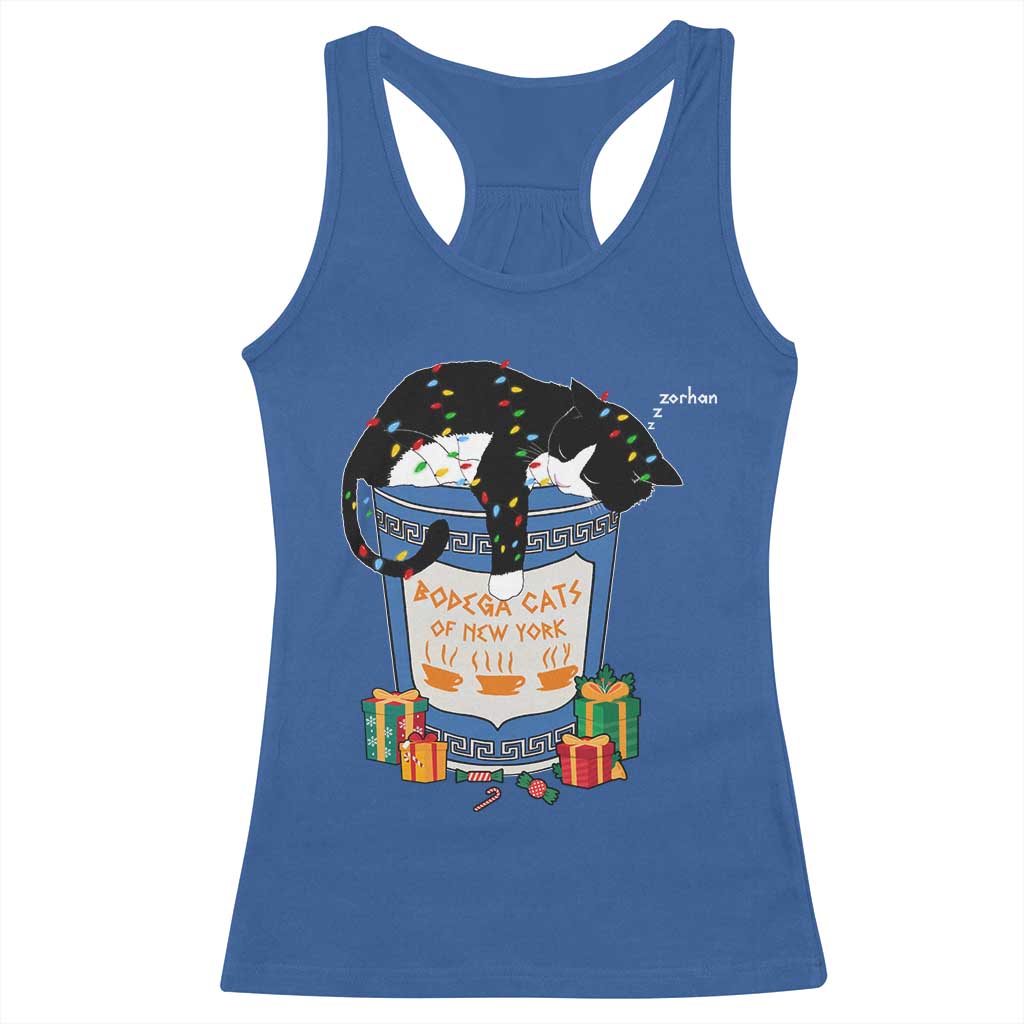 Bodega Cats of New York Racerback Tank Top Funny Democrat Christmas TS14 Royal Blue Print Your Wear