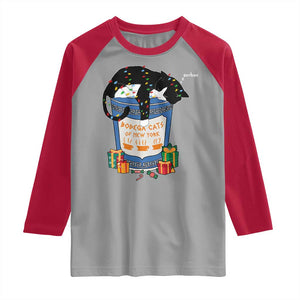 Bodega Cats of New York Raglan Shirt Funny Democrat Christmas TS14 Sport Gray Red Print Your Wear