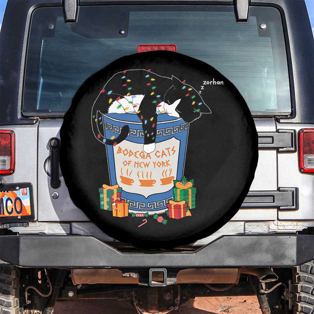 Bodega Cats of New York Spare Tire Cover Funny Democrat Christmas TS14 No hole Black Print Your Wear