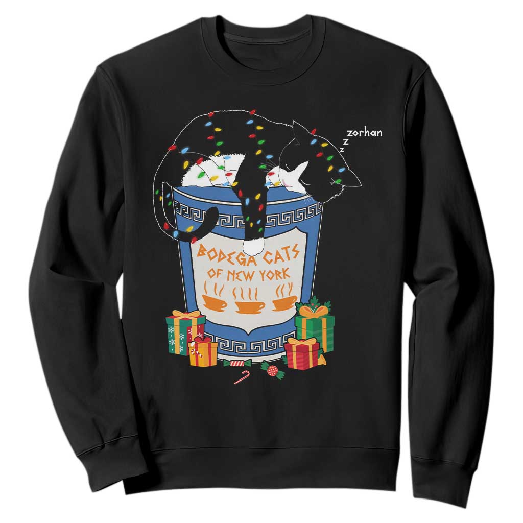 Bodega Cats of New York Sweatshirt Funny Democrat Christmas TS14 Black Print Your Wear