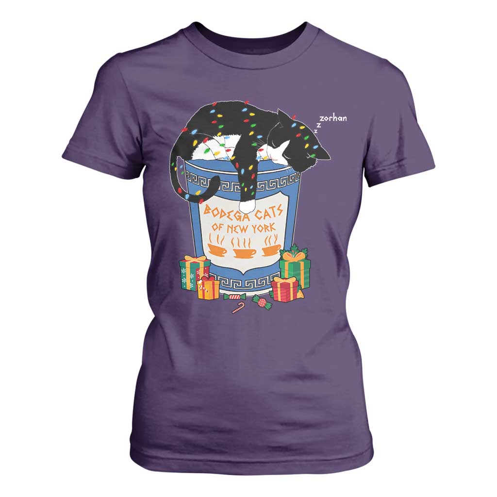 Bodega Cats of New York T Shirt For Women Funny Democrat Christmas TS14 Purple Print Your Wear