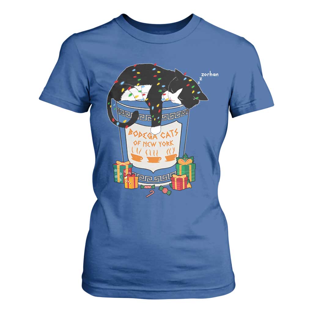 Bodega Cats of New York T Shirt For Women Funny Democrat Christmas TS14 Royal Blue Print Your Wear