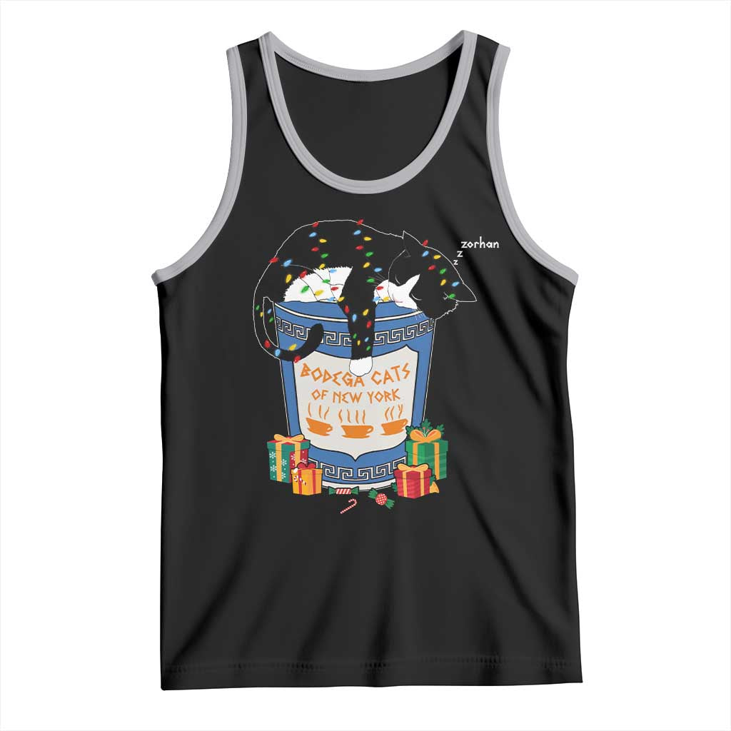 Bodega Cats of New York Tank Top Funny Democrat Christmas TS14 Black Athletic Heather Print Your Wear