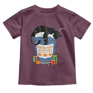 Bodega Cats of New York Toddler T Shirt Funny Democrat Christmas TS14 Maroon Print Your Wear