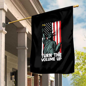 Turn The Volume Up Garden Flag Statue of Liberty Patriotic American Flag TS14 Print Your Wear