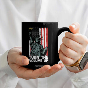 Turn The Volume Up Coffee Mug Statue of Liberty Patriotic American Flag TS14 Print Your Wear