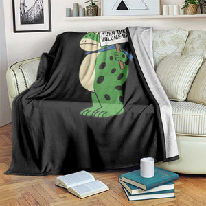 Turn The Volume Up Throw Blanket Resist Frog Portland Protest TS14 Print Your Wear