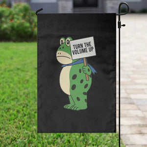 Turn The Volume Up Garden Flag Resist Frog Portland Protest TS14 Print Your Wear