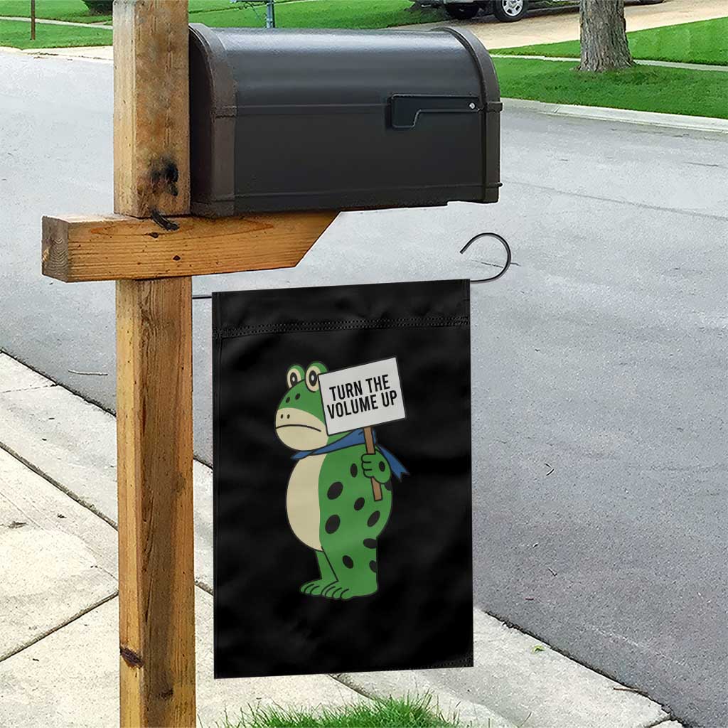 Turn The Volume Up Garden Flag Resist Frog Portland Protest TS14 Print Your Wear