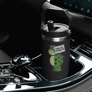 Turn The Volume Up Flip Straw Tumbler Resist Frog Portland Protest TS14 Print Your Wear