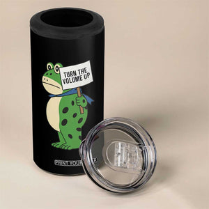 Turn The Volume Up 4 in 1 Can Cooler Tumbler Resist Frog Portland Protest TS14 Print Your Wear