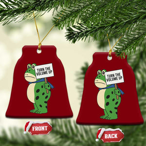 Turn The Volume Up Ceramic Ornament Resist Frog Portland Protest TS14 Print Your Wear