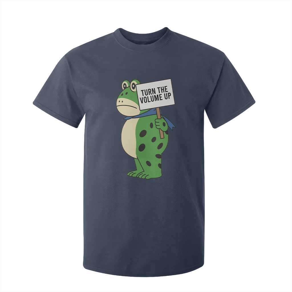 Turn The Volume Up T Shirt For Kid Resist Frog Portland Protest TS14 Navy Print Your Wear