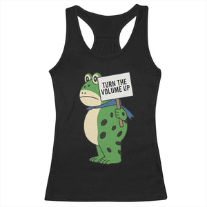 Turn The Volume Up Racerback Tank Top Resist Frog Portland Protest TS14 Black Print Your Wear