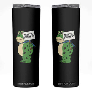 Turn The Volume Up Skinny Tumbler Resist Frog Portland Protest TS14 Black Print Your Wear