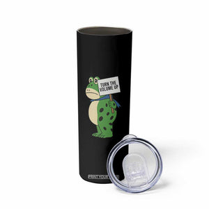 Turn The Volume Up Skinny Tumbler Resist Frog Portland Protest TS14 Print Your Wear