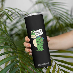Turn The Volume Up Skinny Tumbler Resist Frog Portland Protest TS14 Print Your Wear