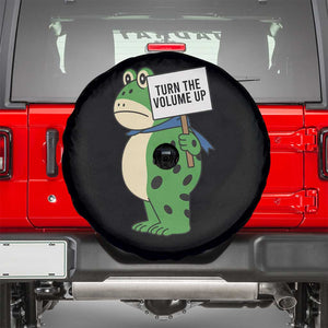 Turn The Volume Up Spare Tire Cover Resist Frog Portland Protest TS14 Black Print Your Wear