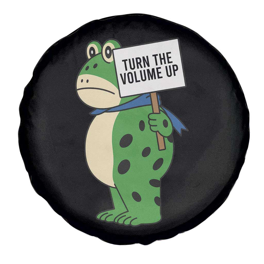 Turn The Volume Up Spare Tire Cover Resist Frog Portland Protest TS14 Print Your Wear