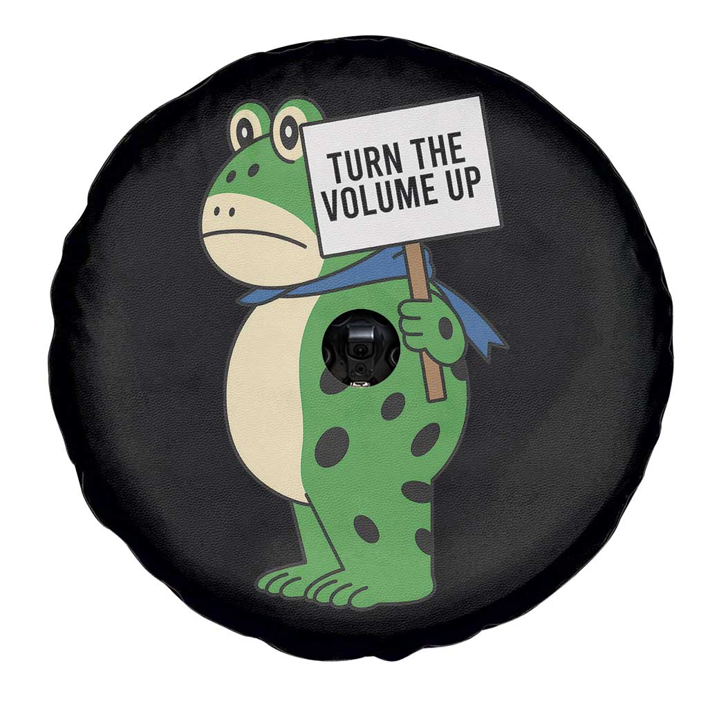 Turn The Volume Up Spare Tire Cover Resist Frog Portland Protest TS14 Print Your Wear