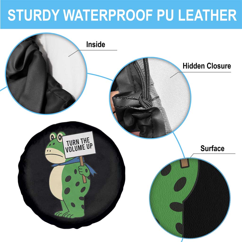 Turn The Volume Up Spare Tire Cover Resist Frog Portland Protest TS14 Print Your Wear