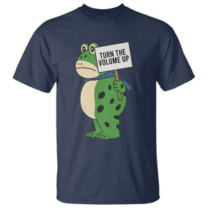 Turn The Volume Up T Shirt Resist Frog Portland Protest TS14 Navy Print Your Wear