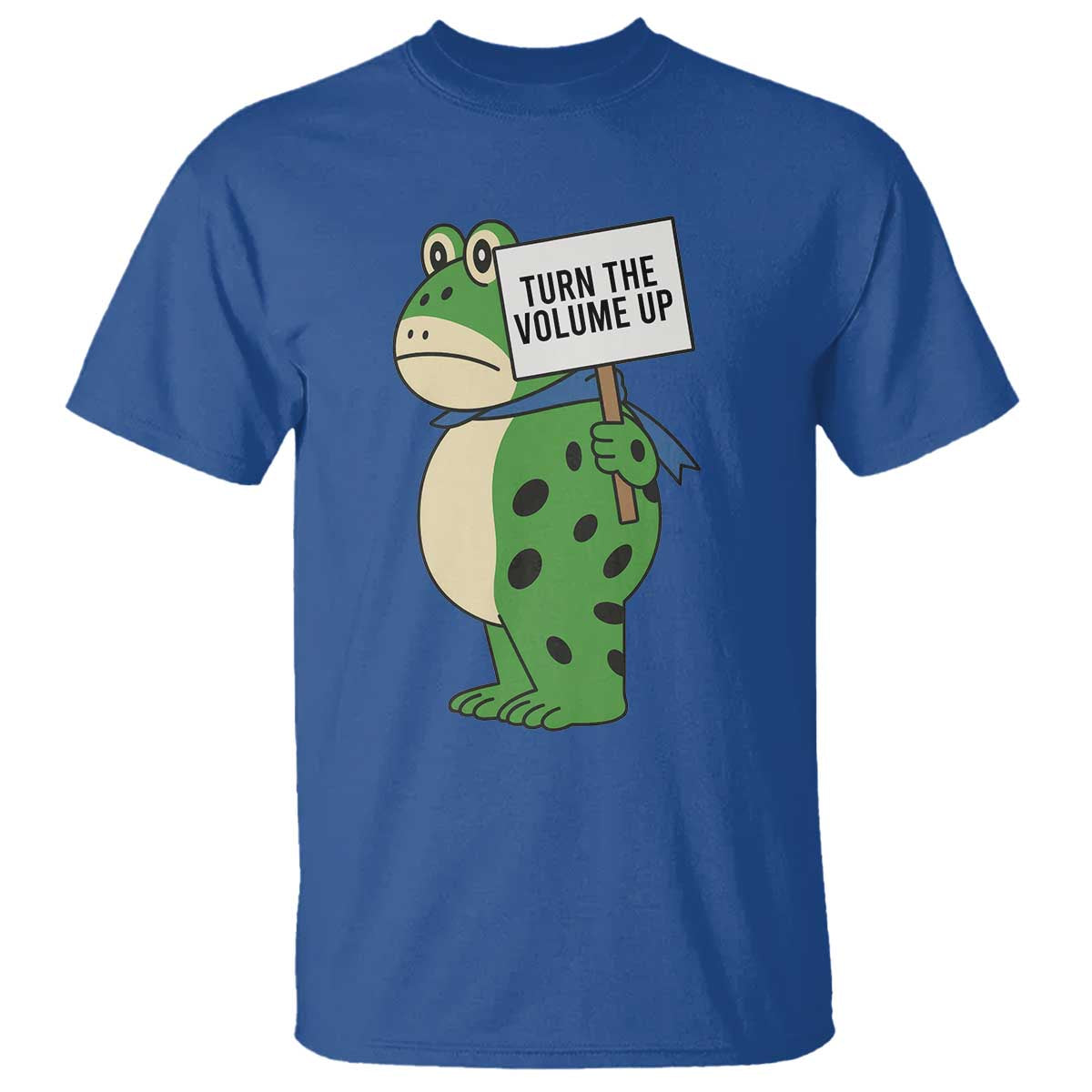 Turn The Volume Up T Shirt Resist Frog Portland Protest TS14 Royal Blue Print Your Wear