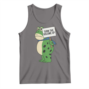 Turn The Volume Up Tank Top Resist Frog Portland Protest TS14 Deep Heather Print Your Wear