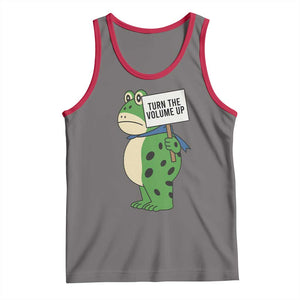 Turn The Volume Up Tank Top Resist Frog Portland Protest TS14 Deep Heather Red Print Your Wear