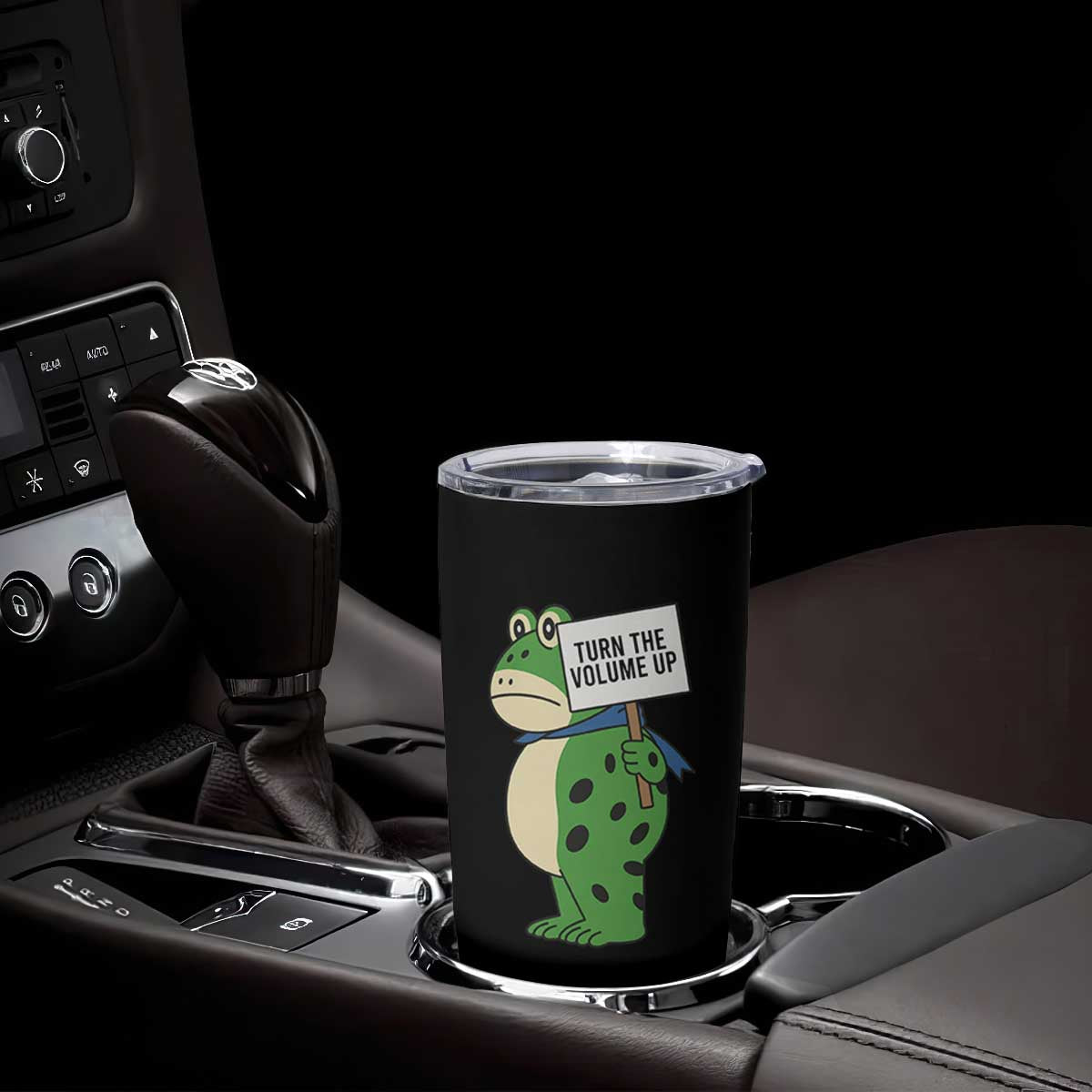 Turn The Volume Up Tumbler Cup Resist Frog Portland Protest TS14 Print Your Wear