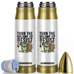 Turn The Volume Up Resist Bullet Tumbler Portland Frog Bear Penguin Protester TS14 White Print Your Wear