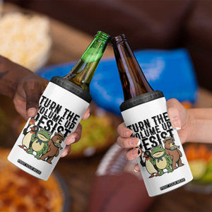 Turn The Volume Up Resist 4 in 1 Can Cooler Tumbler Portland Frog Bear Penguin Protester TS14 Print Your Wear