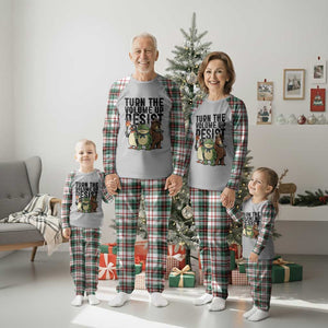 Turn The Volume Up Resist Plaid Pajama Set Portland Frog Bear Penguin Protester TS14 Christmas Plaid Print Your Wear