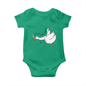 Sily Goose Meme Baby Onesie Funny Quote You Were Never An Option TS14 Irish Green Print Your Wear