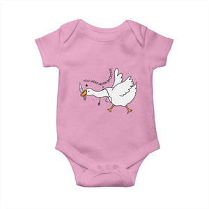 Sily Goose Meme Baby Onesie Funny Quote You Were Never An Option TS14 Light Pink Print Your Wear