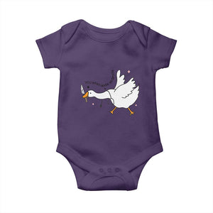 Sily Goose Meme Baby Onesie Funny Quote You Were Never An Option TS14 Purple Print Your Wear